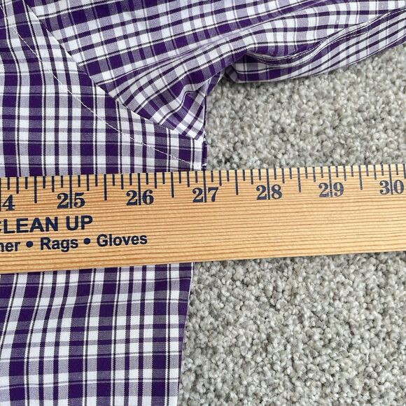 Brooks Brothers Non Iron Button Up Shirt Mens Supima Cotton Purple Size XL - Picture 11 of 11
